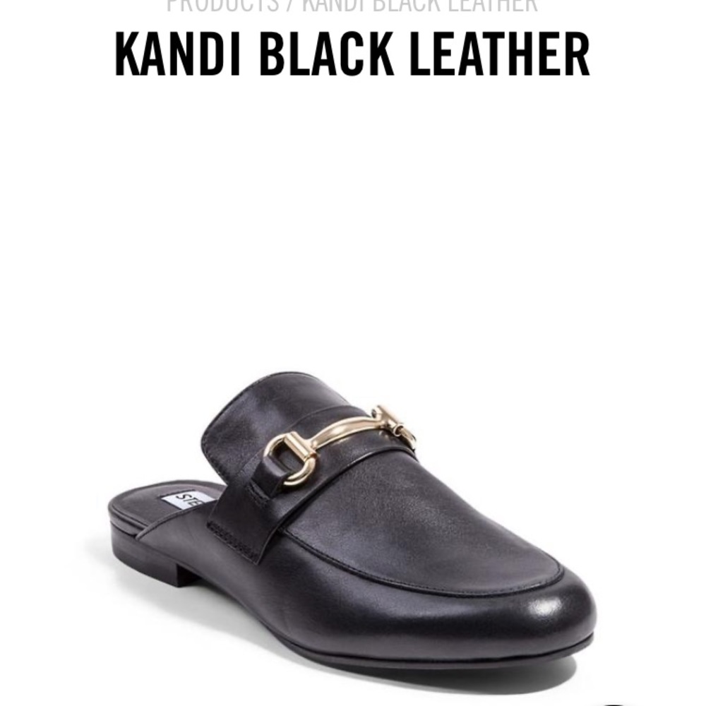 Steve Madden Black leather loafers